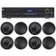 JBL VMA1240 240W 70v Amplifier+(8) JBL Black 8 Ceiling Speakers For Restaurant