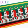 Ruban gros-grain imprimé DHK drapeau brésilien Es ico Gemany accessoire de couvre-chef décoration