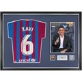 Xavi, offizielles FC Barcelona-Heimtrikot 2021–22, signiert – gerahmt