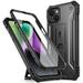 Poetic Revolution Case for iPhone 14 Plus Heavy Duty Full Body Cover with Kickstand Black