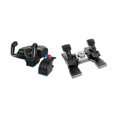 Logitech G Flight Yoke System Kit with Flight Rudd...