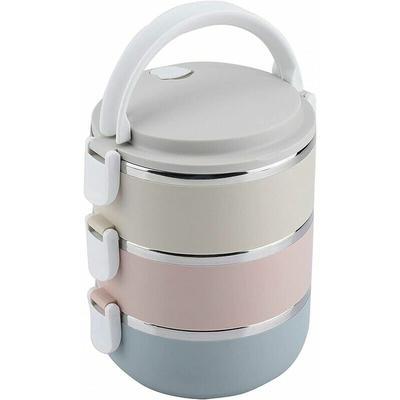 Steel Thermal Lunch Lunch Box Box Food ContainerBento Lunch Box3 Tier Kid Lunch Box Portable