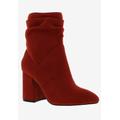 Wide Width Women's Carson Bootie by Bellini in Red Microsuede (Size 10 W)