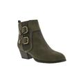 Extra Wide Width Women's Raya Booties by Ros Hommerson in Olive (Size 9 1/2 WW)