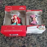 Disney Holiday | Hallmark Disney Princess & Disney Minnie Christmas Ornaments. | Color: Green/Pink | Size: Os
