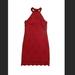 Zara Dresses | Gorgeous Fitted Red Lace Dress | Color: Red | Size: M