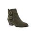 Extra Wide Width Women's Raya Booties by Ros Hommerson in Olive (Size 9 WW)