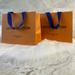 Louis Vuitton Bags | Authentic Louis Vuitton Orange Small Shopping Gift Bag 8.5“ X 7” X 4.5” | Color: Black/Orange | Size: Os