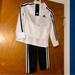 Adidas Matching Sets | New Adidas Girls White /Black Track Pant Set Toddler Kids Size 4 | Color: Black/White | Size: 4g