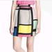 Kate Spade Skirts | $299 Kate Spade New York Barry Color Block Skirt Sz 4 | Color: Black/Green/Pink/White/Yellow | Size: 4