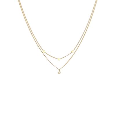 Elli - Layer Stern Astro Kristalle 925 Silber Ketten 1 ct Damen Image