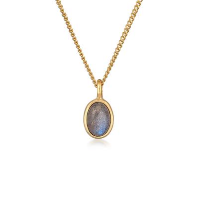 Elli PREMIUM - Labradorit Solitär Klassik Elegant 375er Gelbgold Ketten 1 ct Damen (249.99 € / 1 ct) Image