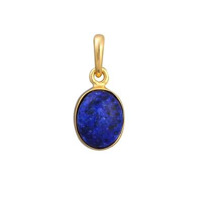 Elli - Lapis Lazuli Edelstein Oval 925 Silber Charms & Kettenanhänger 1 ct Damen