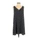 Ann Taylor LOFT Casual Dress - Shift: Black Polka Dots Dresses - Women's Size X-Small