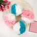 Tutuviw Bath Sponge Shower Loofahs Soft Net Body Scrubber Sponge Ball Mesh Pouf Bath Loofah Sponge Body Wash Puff Pack of 4 ( Pink + Blue + Pink & White + Blue & White )