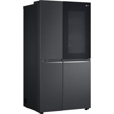 E (A bis G) LG Kühl-/Gefrierkombination Kühlschränke schwarz (mattschwarz) Kühlschränke