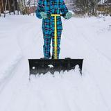 OverPatio Snow Shovels Heavy Duty Snow Pusher Large Blade Plow Snow Remove Tool with Adjustable Handle