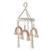 Wind Chime Baby Crib Mobile Hanging Rainbow Wind Chime Bed Bell with Tassels for Boy & Girl Baby Bedroom Ceiling Wooden Beads Wind Chime Home Decoration Gift