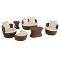 Romantic Collection outdoor 6-piece Ottoman set