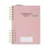 Designworks Ink Standard Issue No. 12 Dusty Pink Undated Planner Notebook Journal with Lined Pages Elastic Pen Holder and Durable Spiral Binding for Work Writing Journaling - 6 x 8.25