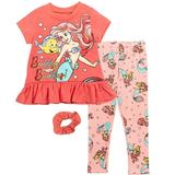 Disney Princess Ariel Toddler Girls T-Shirt Leggings and Scrunchie 3 Piece Outfit Set Infant to Big Kid