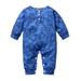 KIMI BEAR Infant Boys Romper 12 Months Infant Boy Autumn Winter Bodysuit 18 Months Infant Boy Cartoon Milk Bottle Print Round Neck Long Sleeve Jumpsuit Blue