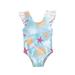 ZIYIXIN Toddler Baby Girls One Piece Swimsuit Bathing Suit Shells Ruffle Bikini Swimwear Beachwear Swimsuit Suit Blue 2-3 Years
