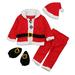 Baby Christmas Outfit Toddler Boys Santa Warm Outwear Set Clothes