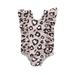 ZIYIXIN Toddler Baby Girl Leopard Ruffle Swimsuit One Piece Swimwear Bathing Suit Beach Wear Tankini Bikini Brown 6-12 Months