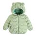 JDEFEG Boys Teal Winter Coat Kids Child Toddler Baby Boys Girls Cartoon Long Sleeve Winter Coats Jacket Cute Animals Hooded Outer Outwear Outfits Clothes Toddler Boy Winter Coat 5T Polyester Green 110