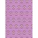 Ahgly Company Machine Washable Indoor Rectangle Transitional Magenta Pink Area Rugs 2 x 4