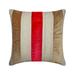 Decorative Red 20 x20 (50x50 cm) Pillow Covers Velvet & Linen Patchwork Throw Pillows For Sofa Striped Pattern Modern Style - Velvet Band Red