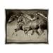 Stupell Industries Galloping Horse Herd Trotting Wild Animal Photography Photograph Luster Gray Floating Framed Canvas Print Wall Art Design by Lisa Dearing