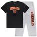 Men's Concepts Black/Heather Gray Sport Cincinnati Bengals Big & Tall T-Shirt Pants Sleep Set