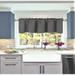 1 Kitchen valance thermal charcoal solid rod pocket blackout window dressing filtering TVLO size 54 wide X 18 length