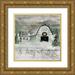 Robinson Carol 12x12 Gold Ornate Wood Framed with Double Matting Museum Art Print Titled - Merry and Bright Barn