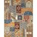 Ahgly Company Indoor Rectangle Abstract Red Brown Southwestern Area Rugs 2 x 4
