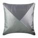 Decorative Patchwork Euro Sham Cover 24x24 inch (60x60 cm) Faux Leather Textured Euro Sham case Square Silver Throw Euro Shams Cover Euro Sham Cover Modern Animal - Silver Safari