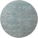 Ahgly Company Machine Washable Indoor Round Industrial Modern Baby Blue Area Rugs 4 Round