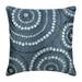 Blue Throw Pillow Cover Contemporary Geometric Pillow Cover 12x12 inch (30x30 cm) Throw Pillow Cover Art Silk Square Throw Pillow Cover Spiral Circles - Midnight Moon