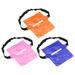 3 Pcs Waterproof Mobile Phone Bag w Waist Belt, Dark Blue Orange Pink - Dark Blue Orange Pink