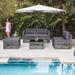 Costway 5 Pieces Patio PE Rattan Wicker Sofa Furniture Set Cushioned - See Details