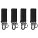 Goine 4pcs Nylon Belt EDC Backpack Molle Hunting Outdoor Hook Buckles (Black)