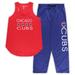 Women's Concepts Sport Red/Royal Chicago Cubs Plus Size Meter Tank Top & Pants Sleep Set