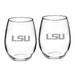 LSU Tigers 21oz. 2-Piece Stemless Wine Glass Set