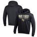 Men's Champion Black Wake Forest Demon Deacons Stack Logo Volleyball Powerblend Pullover Hoodie