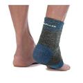 Mueller Sports Medicine Four Way Ankle Support Compression Sleeve for Men and Women Black/Blue Medium/Large