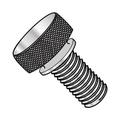 6-32X1/2 Knurled Thumb Screw with Washer Face Full Thread Aluminum (Pack Qty 100) BC-0608TKWAL