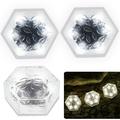 SHELLTON 3 Pack Solar Brick Lights - Solar Ice Cube Lights Landscape Path Lights Outdoor Waterproof Lamp for Outdoor Garden Courtyard Pathway Ice Rock Cube Lights