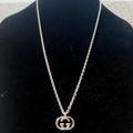 Gucci Accessories | Gucci Interlocking Necklace Pendant G Logo Silverlogo | Color: Silver | Size: Os